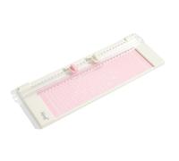 Coupe-papier à double lame avec bords de coupe droits et rainés pour travaux manuels, scrapbooking, photos, cartes postales, vert, bleu, rose en option 38,5 x 14 cm, 350 g (Rose)