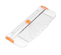Coupe-papier A4, coupe-papier manuel en acier au carbone, coupe multi-angle gratuite avec règle pliable pour l'artisanat, papier d'emballage, film plastique, comprend une (Blanche)