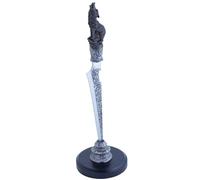 Coupe-Papier avec manche en forme de Loup - THE REPLICANT - 26 cm - Métal sur socle en bois