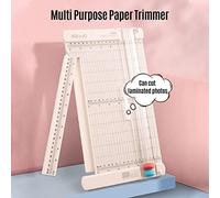 Coupe-papier de bureau KW Trio avec longueur de coupe de 12,6 pouces - Têtes de coupe doubles avec bord droit et lames de ligne de pliage - Coupe-papier d'une capacité de 10