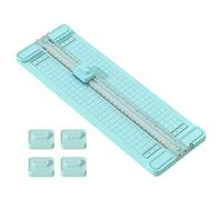 Coupe-papier droit, outil 4 en 1 portable de précision antidérapant bidirectionnel pour couper et broyer en classe, bureau, carnets, école, maison