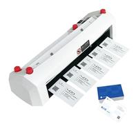 Coupe-papier électrique automatique pour cartes de visite A4 90 x 54 mm, coupe-papier professionnel pour invitations, marque-pages et étiquettes, opération facile et découpe de précision