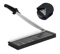 Coupe-papier GOEDCH 30 cm à levier : coupe-papier pour photos, machine de découpe avec base en métal et design antidérapant, haute précision pour papier A4/B5/A5, photos, règle quadrillée en carton