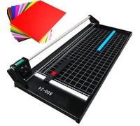 Coupe-papier guillotine en métal robuste avec coupe-papier rotatif de précision pour papier artisanal, photo, film, carton, stock et utilisation au bureau