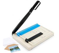 Coupe-papier guillotine, formats A4 ou inférieurs, capacité 12 feuilles | Coupe-papier A4, coupe les feuilles et les matériaux d'artisanat, déflecteur amovible, pour les bureaux