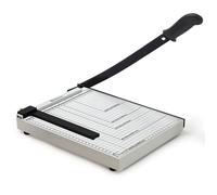 Coupe Papier Guillotine, Massicot à levier A4 pour couper Papier, Carton et Feuilles Plastifiées - Cisaille capacité 8 feuilles - Longueur de Coupe 30 cm, base métal solide