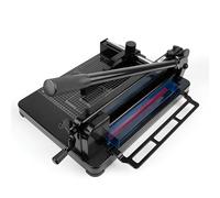 Coupe-papier manuel en métal robuste A4 avec verrou de lame de sécurité et presse à papier pour bureau, école, scrapbooking, photos