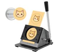 Coupe-papier manuel rond pour boutons, machine à badges graphiques avec long manche, matrice de découpe ronde, machine à fabriquer des boutons pour la découpe de supports tels que(25mm(0.98in))