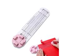 Coupe Papier,Massicot 4 En 1 Robuste - Avec Base Antidérapante Règle Portable Outil de Précision,Pour Loisirs Créatifs Scrapbooking Bureau Tissu