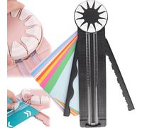 Coupe-papier Multifonction, Coupe-papier Rotatif 12 En 1, Règle De Coupe-papier Manuelle Avec Tête Rotative à 360° Pour Artisanat Photo Postales Scrapbooking Cadeaux Noël (Noir)