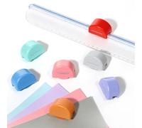 Coupe-papier rotatif 7 en 1, outil multifonction pour scrapbooking avec 7 têtes de coupe, coupe papier portable avec règle de positionnement pour photos, cartes, coupons