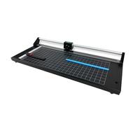 Coupe-papier rotatif manuel de précision de 36 pouces, coupe-papier professionnel à lame en acier avec double pression, échelle claire, pied à coulisse mobile, for la découpe de films PVC(24")