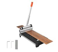 VEVOR Coupe Parquet Max. Épaisseur 12 mm Largeur 330 mm Guillotine à Parquet Réglages d'Angle 15° 30° 45° pour Sols Stratifiés Bois d'Ingénierie Vinyle LVT, Lame Acier D2, Poignée Télescopique, Roues