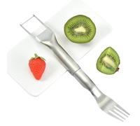 Coupe-Pastèque - Double Tête Outil Fruits, 25,7x2,9cm Acier Inoxydable 304 Ustensile, Mangue Pitaya Multifonction Trancheur, 65g Léger Hygiène Module | pour Camping & Pique-Nique Maison Cuisine