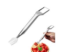 Coupe-pastèque en acier inoxydable - Ustensiles de cuisine multifonctions 2 en 1 | Coupe-fruits portable et ergonomique pour plateaux avec fruits, plein air, barbecues et