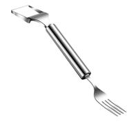 Coupe-pastèque, fourchette à découper pour pastèque, ustensile de cuisine 2 en 1 en acier inoxydable pour préparation de salade en plein air, camping, famille, pique-nique