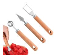Coupe-Pastèque Fourchette Trancheur Outils, Couteau Fruit Inoxydable 3 Pièces, Accessoire Inoxydable Robuste Pour Fruits Maison Famille Utilisation Familiale