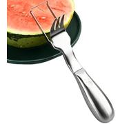 Coupe-pastèque, gadget de cuisine 2 en 1 avec poignée ergonomique - Coupe-pastèque et fourchette pour fruits, pitaya, mangue, nourriture, salades, camping, pique-nique, fête, maison et restaurant