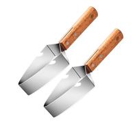 Coupe-pastèque triangulaire 2026 en acier inoxydable avec poignée en bois 2 en 1 Outil à fruits et décapsuleur pour melon, pommes, cantaloup, gadget de cuisine antirouille pour fête d'été (2)