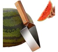 Coupe-Pastèque Triangulaire | Manche Triangulaire Bois Ergonomique | Coupe-Fruits Et Tranche-Fruits | Adapté Pour Cuisine, Camping, Pique-Nique, Restaurant, Magasin De Primeurs, Cantaloup Et Ananas
