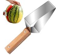 Coupe-Pastèque Triangulaire | Manche Triangulaire Bois Ergonomique | Trancheuse À Pastèque - Pour Cantaloup, Ananas, Cuisine À La Maison, Camping, Pique-Nique, Restaurant