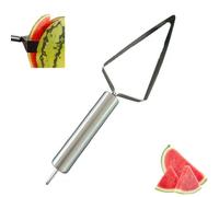 Coupe-pastèque triangulaire, trancheuse en acier inoxydable, outil de coupe de pastèque, outil multifonction pour fruits, gadget de cuisine pour fête d'été, pique-nique