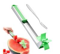 Coupe-Pastèque,Watermelon Cutter,Cutter Melon En Acier Inoxydable,Cutter Pour Couper La Pastèque Melon,Moulin À Vent Melon Cutter,Trancheuse De Moulin À Vent De Pastèque,Kiuiom