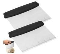 Coupe Pate 2 Pieces Inoxydable - Coupe Comprimé Avec Échelle Graduée 16x12.2cm Et Poignée En Plastique Pour Boulangerie Et Cuisson Maison