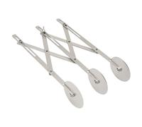 Coupe-pâte à 3 roues, séparateur de pizza en acier inoxydable, diviseur de pâte à pizza extensible, rouleau de cuisson multi-rond, coupe-pâtes robuste réglable pour biscuits,