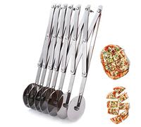 Coupe-Pâte à 7 Roues Pizza Cutter Diviseur de Pâte en Acier Inoxydable, Coupe-Pizza Ajustable Trancheuse à Pizza, Couteau à Pâtisserie, Séparateur avec Poignée