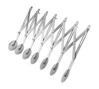 Coupe-pâte à 7 roues, trancheuse à pizza en acier inoxydable, coupe-pizza pliante, coupe-pâte extensible, rouleau de coupe à 7 roues, coupe-pâte à biscuits, diviseur