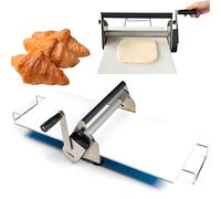 Coupe-pâte manuel avec épaisseur réglable, construction en acier inoxydable pour la préparation de boulangerie, pizza, pâtisserie