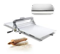 Coupe-pâte manuel avec épaisseur réglable, machine à rouler la pâte pliable en acier inoxydable pour pizza, pâte à croûte de caramel et pâtisseries faites maison