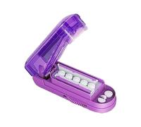 Coupe-pilule - Coupe-pilule Pour Petites Pilules -comprimé Portable | Répartiteur 2 En 1 Avec Compartiment De Rangement | Un Demi-quart