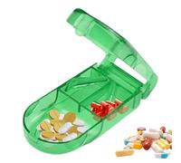 Coupe-pilule - Petit coupe-comprimé convivial, mécanisme de verrouillage de sécurité, compartiment de rangement inclus, taille compacte pratique | Accessoire de médecine de la vie quotidienne pour la