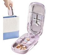 Coupe-pilules avec dispositif de centrage - Coupe-médicaments réglable, accessoires pour la maison pour les personnes âgées ayant des difficultés à avaler en voyage, en pharmacie et pour une