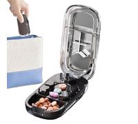 Coupe-pilules avec dispositif de centrage - Portable et compact - Accessoires pour la maison pour les personnes âgées ayant des difficultés à avaler en voyage, en pharmacie et pour une utilisation