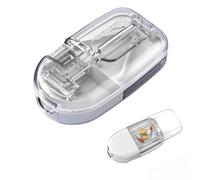 Coupe-pilules en acier inoxydable pour petites ou grandes pilules. Vous pouvez sortir les comprimés sans ouvrir le couvercle. Le meilleur diviseur de pilules qui soit. Peut également servir de boîte à