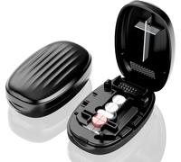 Coupe-Pilules et Séparateur pour Petites et Micro-Pilules, Coupe 1/2 ou 1/4, Convient aux Vitamines et Comprimés, Découpe Précise et Facile avec Lame en Acier Inoxydable, Compartiment de Rangement Arr