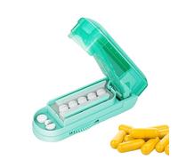 Coupe-pilules - Petit coupe-pilules | Coupe-pilules en acier inoxydable | Séparateur de comprimés avec fente réglable | Coupe-comprimés précis pour diviser et couper les pilules rondes ou oblongues