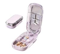 Coupe-pilules - Pilules portables professionnelles | C'est exactement la moitié, la troisième ou la quatrième | Organisateur de pilules pratique | Fournitures ménagères quotidiennes