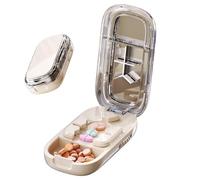 Coupe-pilules - Portable - Séparateur de petites tablettes - Concasseur de médicaments quotidien hebdomadaire pour adultes, travail, voyage, infirmières, camping, école, personnes âgées