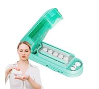 Coupe-pilules pour petites pilules - 10,4 x 4,6 x 3,6 cm, séparateur de comprimés précis, en acier inoxydable | Gestion des médicaments pour animaux de compagnie humains, soins aux personnes âgées