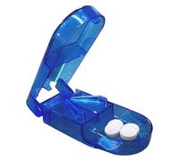 Coupe-pilules - PP 8,7 x 4,2 x 2,6 cm | Séparateur transparent | - Étui distributeur de rangement unique | Coupe-comprimés précis pour la gestion des médicaments pour les personnes âgées sur Tägli