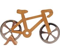 Coupe-pizza à vélo avec support en bois
