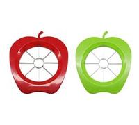 Fackelmann 42015 Coupe pomme, tranche-pomme en quartier, découpe pomme, Acier inoxydable, Plastique, Vert, Rouge, 16 x 14 x 1,5 cm