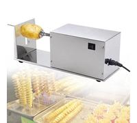 Coupe-pommes de terre manuel en spirale - Trancheuse à frites bouclées en acier inoxydable avec prise en main facile pour un usage domestique ou commercial - Machine à goûter rapide et efficace
