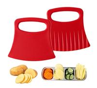 Coupe-pommes de terre ondulées | Outil de coupe multifonction pour pommes de terre, savon et pommes de terre, 2 hachoirs froissés pour couper les pommes de terre, les concombres, les tomates, les