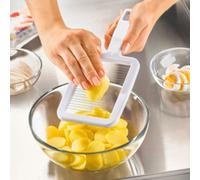 Coupe-pommes de terre, plastique/inox, blanc