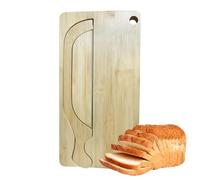 Coupe-Pour Au Levain - Plateau En Bois Portable Inoxydable - Ensemble Trancheur à en Acier Inoxydable en Forme d'Arc pour Usage Domestique | Pour Main Gauche Et Droite Bagels Pâtissiers Cuisine Maison